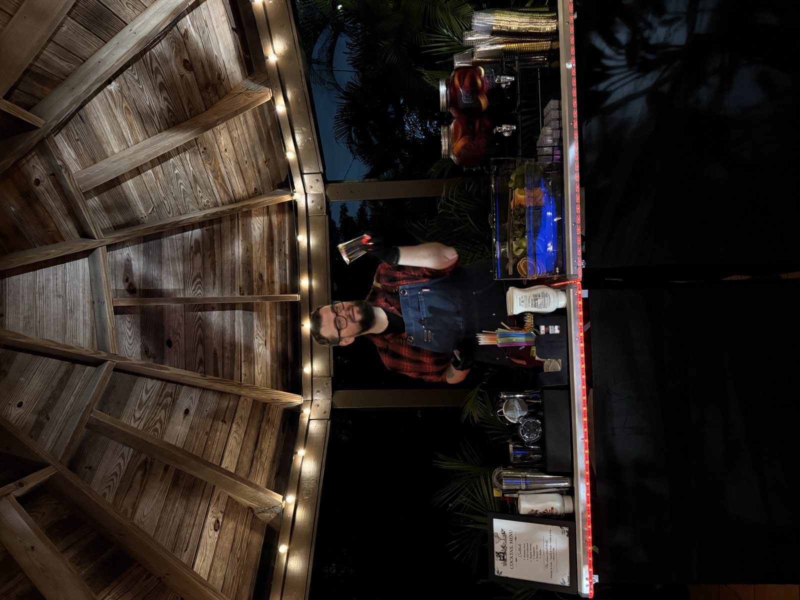 Gazebo bar setup at Doral venue